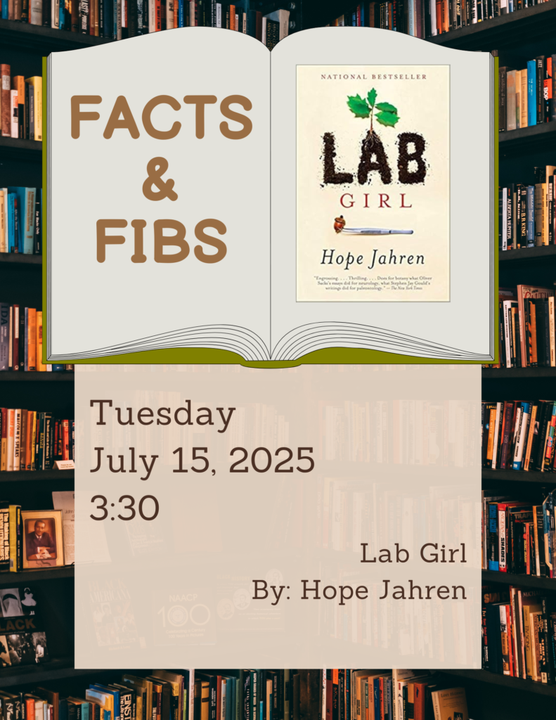 Facts & Fibs Book club flyer